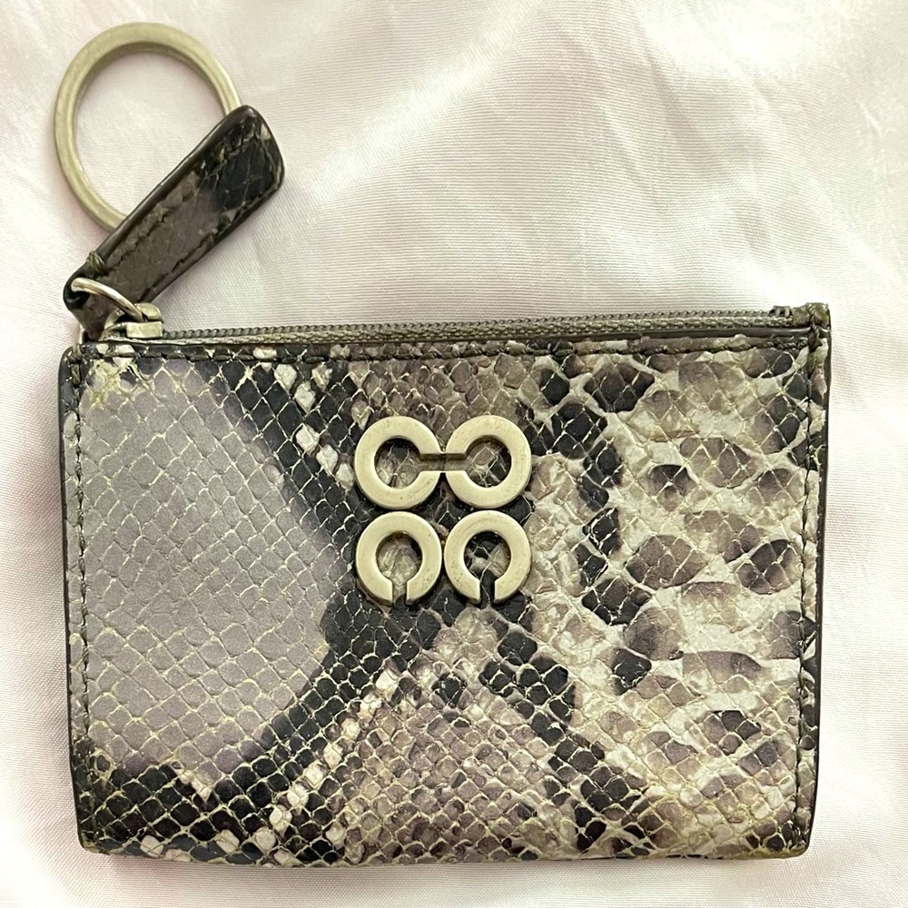 Coach keychain wallet snakeskin